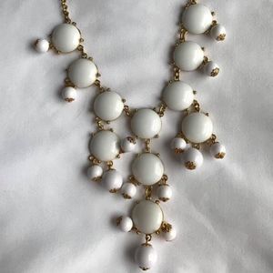 White Bubble Statement Necklace